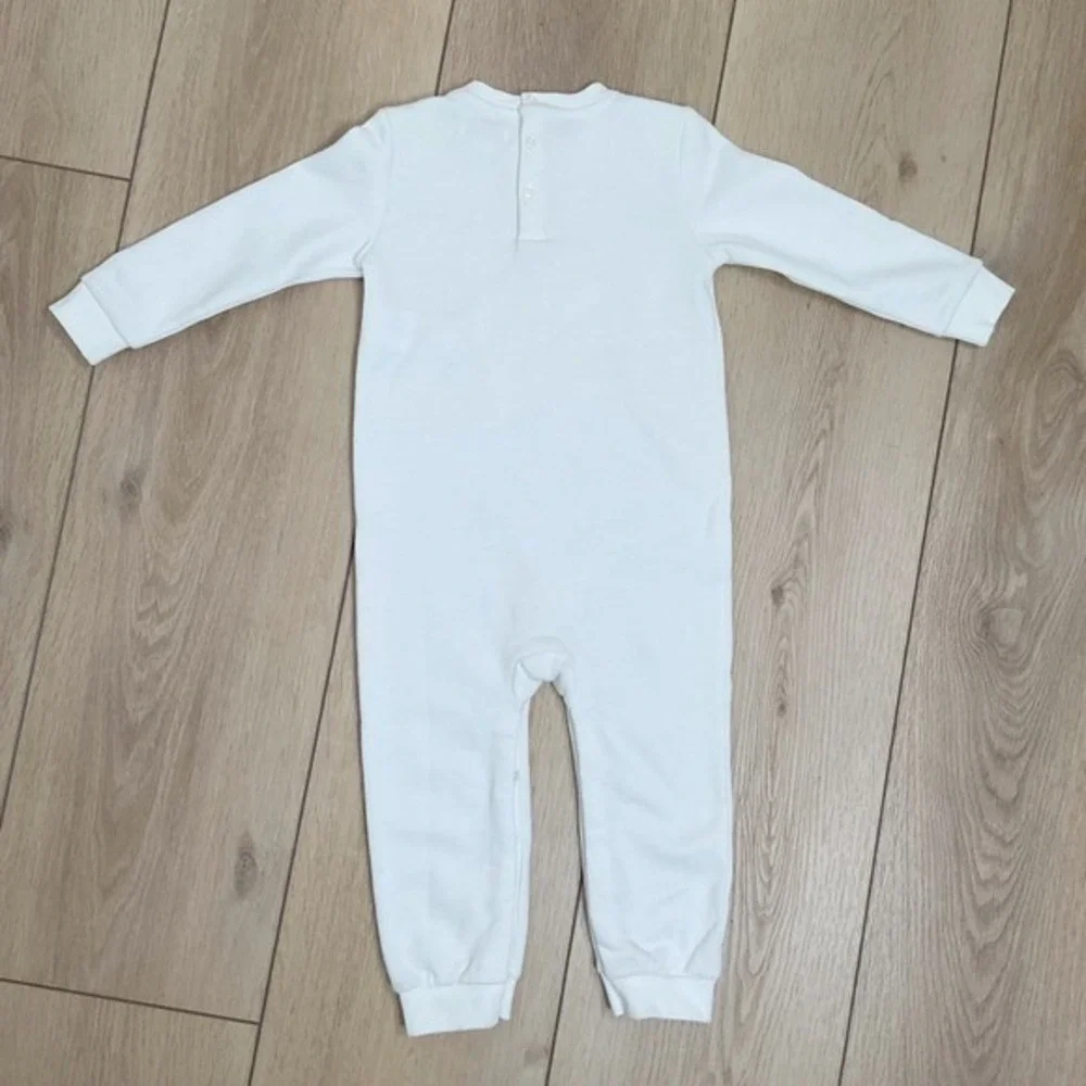 Ralph‎ Lauren Baby 24M White Keep It Cozy Pajama Sleepsuit Romper